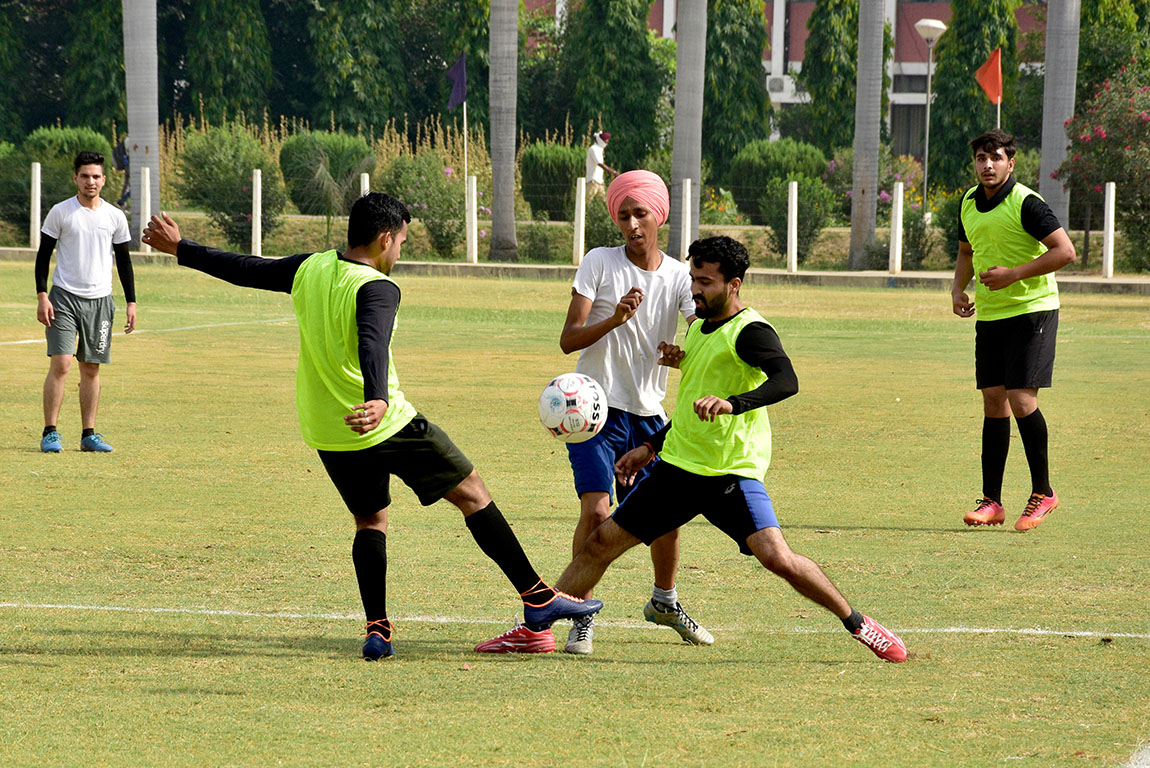 Cheetah Colonels win first Soccer league trophy at G. H. G Khalsa College of Pharmacy Gurusar Sadhar