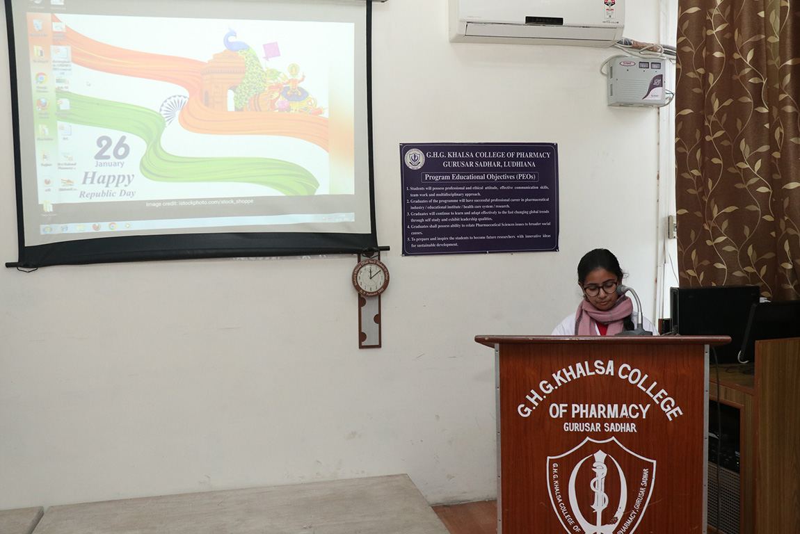 Republic Day Celebration at G.H.G Khalsa College of Pharmacy Gurusar Sadhar
