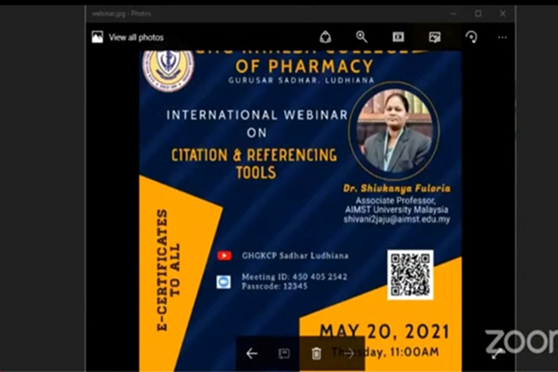 International Webinar on Citation And Referencing Tools