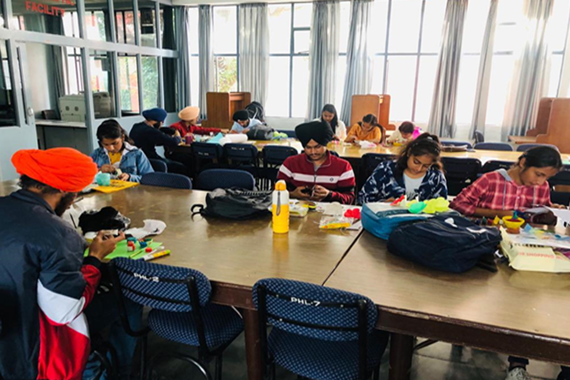 'Diya making' and 'Best out of waste' competition