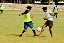 Cheetah Colonels win first Soccer league trophy at G. H. G Khalsa College of Pharmacy Gurusar Sadhar